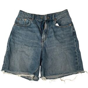 Divided Women’s Denim Cutoff Dad Shorts Size 8 6” inseam